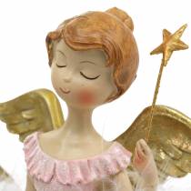 Artikel Deko Engel im Ballerina-Design Rosa Gold Ø11,5cm H15cm 2er Set Polyresin