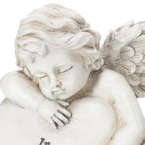 Artikel Engelfiguren aus Polyresin mit Herz und Inschrift 13 cm Grau 2er-Set für Zuhause und Dekoration