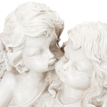 Artikel Engelskulptur Kinderengel Paar mit Herz 24 cm Grau Creme