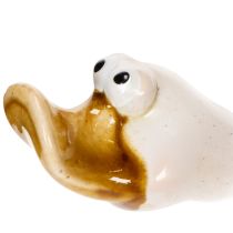 Artikel Keramik Ente Dekofigur Weiß und Gold 13cm 2er-Set für Wohnraum und Tischdekoration