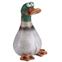 Artikel Enten Deko Keramik Braun Grün Erpel Sitzend H17,5cm 2 St