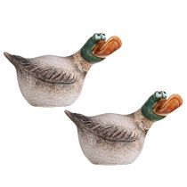 Artikel Keramikenten Deko 15cm Braun Grün Duo für Frühling und Ostern