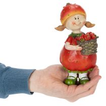 Artikel Erdbeermädchen Figur Dekoration aus Polyresin 18 cm für Wohnung und Balkon