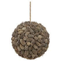 Artikel Erlenzapfen Dekokugel zum Hängen Weiss gewaschen 20 cm