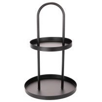 Artikel Metall Etagere rund 58 cm schwarz doppelt geschichtet für Dekoration im Innenbereich