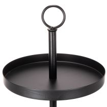 Artikel Etagere dreistöckig Metall Rund 61 cm Schwarz für Tischdekoration