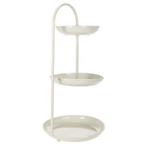 Artikel Etagere aus Metall dreistöckig 55 cm Beige für Wohnzimmer und Anlässe