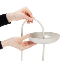 Artikel Etagere aus Metall dreistöckig 55 cm Beige für Wohnzimmer und Anlässe