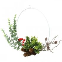 Artikel Deko-Kranz künstlich mit Eukalyptus, Beeren und Zapfen Ø30cm