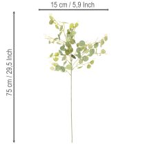 Artikel Künstlicher Eukalyptuszweig mit runden Blättern 75cm grün 4er-Set