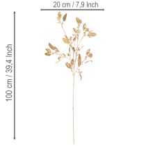 Artikel Künstlicher Eukalyptuszweig 100 cm Gold für Vase und Dekoration
