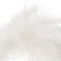 Artikel Weisser Federkranz 20cm für Hochzeit- und Osterdekoration