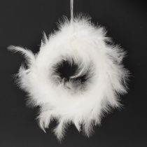 Artikel Weisser Federkranz 20cm für Hochzeit- und Osterdekoration