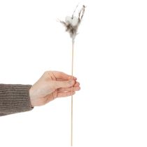 Artikel Federzweig Dekostecker aus Naturfedern mit Eiern 37cm für Ostergestecke 12 Stück