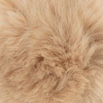 Artikel Deko-Pompons aus Kunstfell zum Aufhängen 7 cm Weiss und Beige 6 Stück