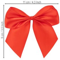 Artikel Dekoschleife Rot Stoff 11 cm mit Klebepunkt 25er Set