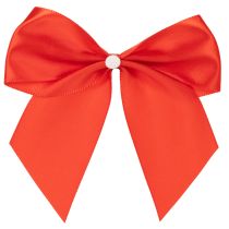Artikel Dekoschleife Rot Stoff 11 cm mit Klebepunkt 25er Set