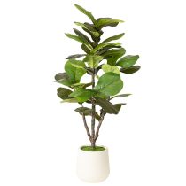 Artikel Künstliche Ficus lyrata 120 cm aus Kunststoff und Textil, grün