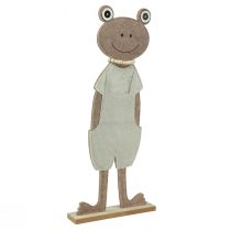Artikel Filz Deko Frosch mit Latzhose Beige Dekofigur Filz H51,5cm