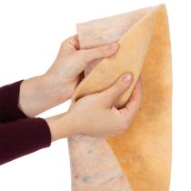Artikel Topfband aus Wollfilz, zweifarbig, Orange und Mehrfarbig, 15 cm x 5 m