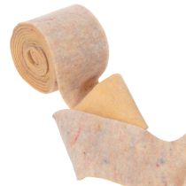 Artikel Topfband aus Wollfilz, zweifarbig, Orange und Mehrfarbig, 15 cm x 5 m