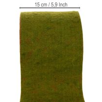 Artikel Wollfilzband als zweifarbiges Topfband, 15 cm x 5 m, Rot mit kontrastierender Farbseite