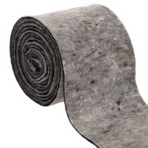 Artikel Topfband aus Wollfilz 15 cm x 5 m, zweifarbig Grau und Schwarz