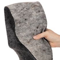 Artikel Topfband aus Wollfilz 15 cm x 5 m, zweifarbig Grau und Schwarz
