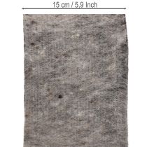 Artikel Topfband aus Wollfilz 15 cm x 5 m, zweifarbig Grau und Schwarz