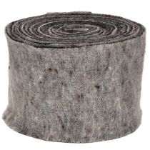 Artikel Topfband aus Wollfilz 15 cm x 5 m, zweifarbig Grau und Schwarz