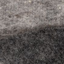 Artikel Topfband aus Wollfilz 15 cm x 5 m, zweifarbig Grau und Schwarz