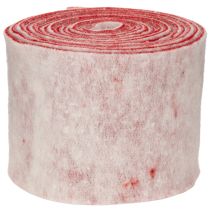 Artikel Wollfilzband 150 mm x 5 m, zweifarbig Weiss/Rot als Topfband