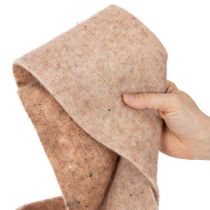 Artikel Wollfilzband zweifarbig Braun-Weiss, 15 cm breit, 5 m, als Topfband und für Floristik