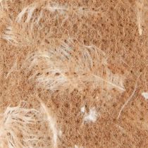 Artikel Filzband Wollband Dekostoff Braun Federn Wollfilz 15cm 5m