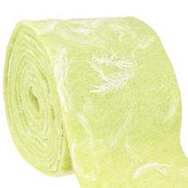 Artikel Filzband Wollband Dekostoff Hellgrün Federn Wollfilz 15cm 5m