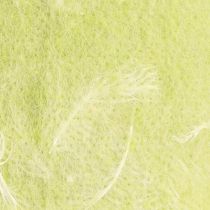 Artikel Filzband Wollband Dekostoff Hellgrün Federn Wollfilz 15cm 5m