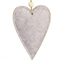 Artikel Filzherzen Christbaumschmuck Beige Rot 8,5×12cm Set 6 Stück