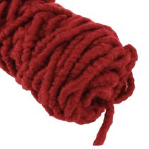 Artikel Filzkordel aus Schafwolle und Jute, 25m, Dunkelrot, für Dekorationen