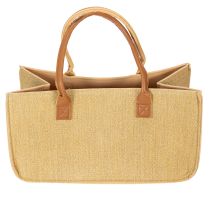 Artikel Filztasche in Bastoptik 50cm x 25cm x 25cm in Natur und Braun