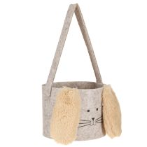 Artikel Filztasche Hasen Deko in Grau Braun Ø13,5cm 3 St