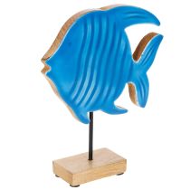 Artikel Holzfisch Figur Maritime Dekoration Handgefertigte Tischdeko für Wohnzimmer 22cm
