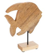 Artikel Holzfisch Figur aus Mangoholz in Blau 22cm für Wohn- und Tischdekoration