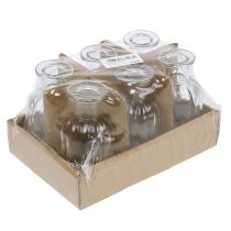 Artikel Flasche Vase klein Ø5,5cm H10,5cm klar 6 St