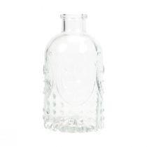 Dekoflaschen Mini Vasen Glas Kerzenständer H12,5cm 6St