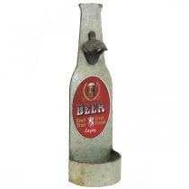 Flaschenöffner Vintage Metall Deko mit Auffangbehälter H41cm