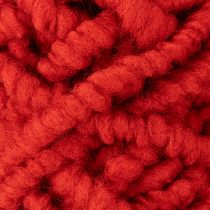 Artikel Wollschnur mit Jute, Rot, 25 m, 1 cm Durchmesser, für Basteln und Floristik