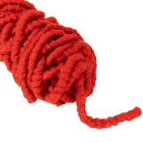 Artikel Wollschnur mit Jute, Rot, 25 m, 1 cm Durchmesser, für Basteln und Floristik