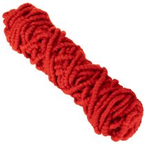 Artikel Wollschnur mit Jute, Rot, 25 m, 1 cm Durchmesser, für Basteln und Floristik