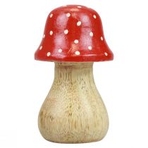 Artikel Fliegenpilz Deko Figuren aus Holz, 3 Grössen (6/8/10 cm), Rot-Weiss, Herbstdeko-Set