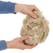 Artikel Schafwolle Beige 250g lose für Basteln und Dekoration